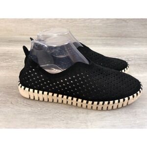 Ilse Jacobsen‎ Tulip Womens Sneaker Sandal Black Leather 9.5 Lightweight Shoes